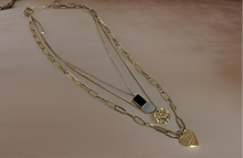 Load image into Gallery viewer, Multi link layer with charm drop necklace
