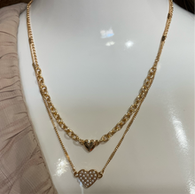 Load image into Gallery viewer, Double layer heart necklace
