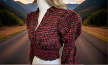 Load image into Gallery viewer, checkered crop long sleeve
