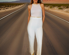 Load image into Gallery viewer, High waisted white pant
