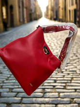 Load image into Gallery viewer, Hobo Style shoulder bag red color-FINAL SALE
