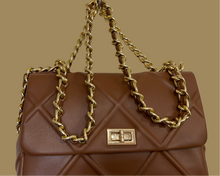 Load image into Gallery viewer, Camel color chain cross bag
