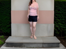 Load image into Gallery viewer, Soft pink print tee top
