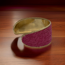 Load image into Gallery viewer, Raffia Cuff Bracelet
