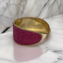 Load image into Gallery viewer, Raffia Cuff Bracelet
