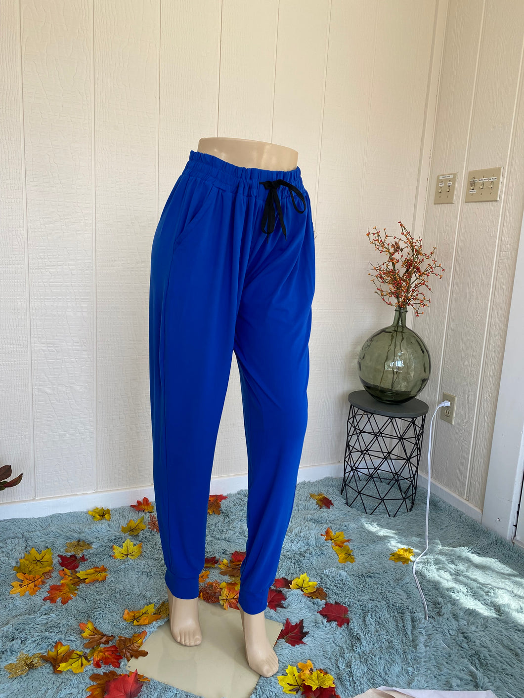 Plus size royal blue Joggers