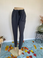 Load image into Gallery viewer, Plus size charcoal joggers
