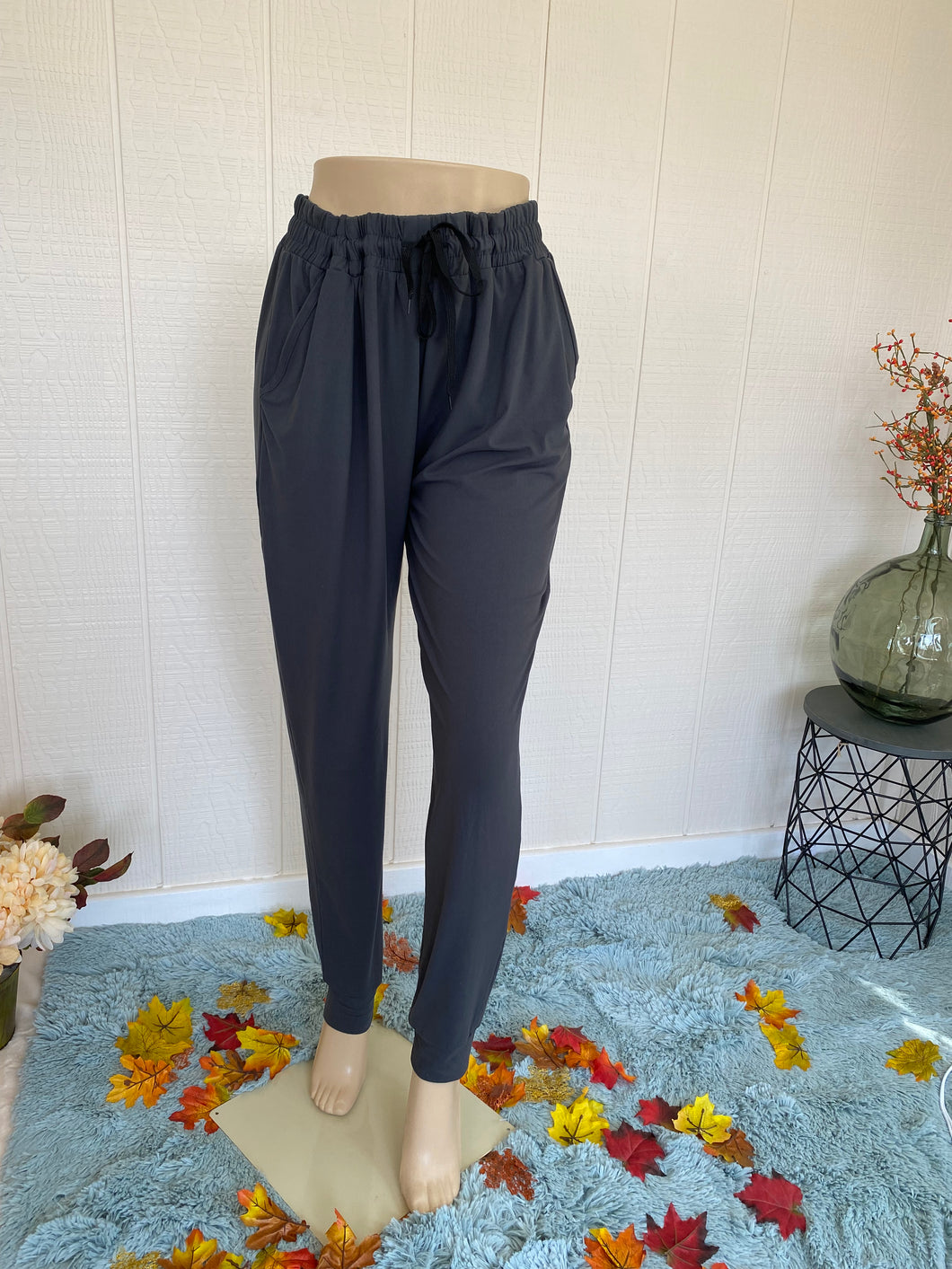 Plus size charcoal joggers