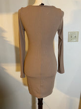 Load image into Gallery viewer, Taupe bodycon dress
